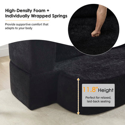 78" Convertible Folding Sofa Bed, Twin Sleeper Sofa with Pillow, Modern Chenille Fabric Floor & Futon Loveseat Couch, No assembly required